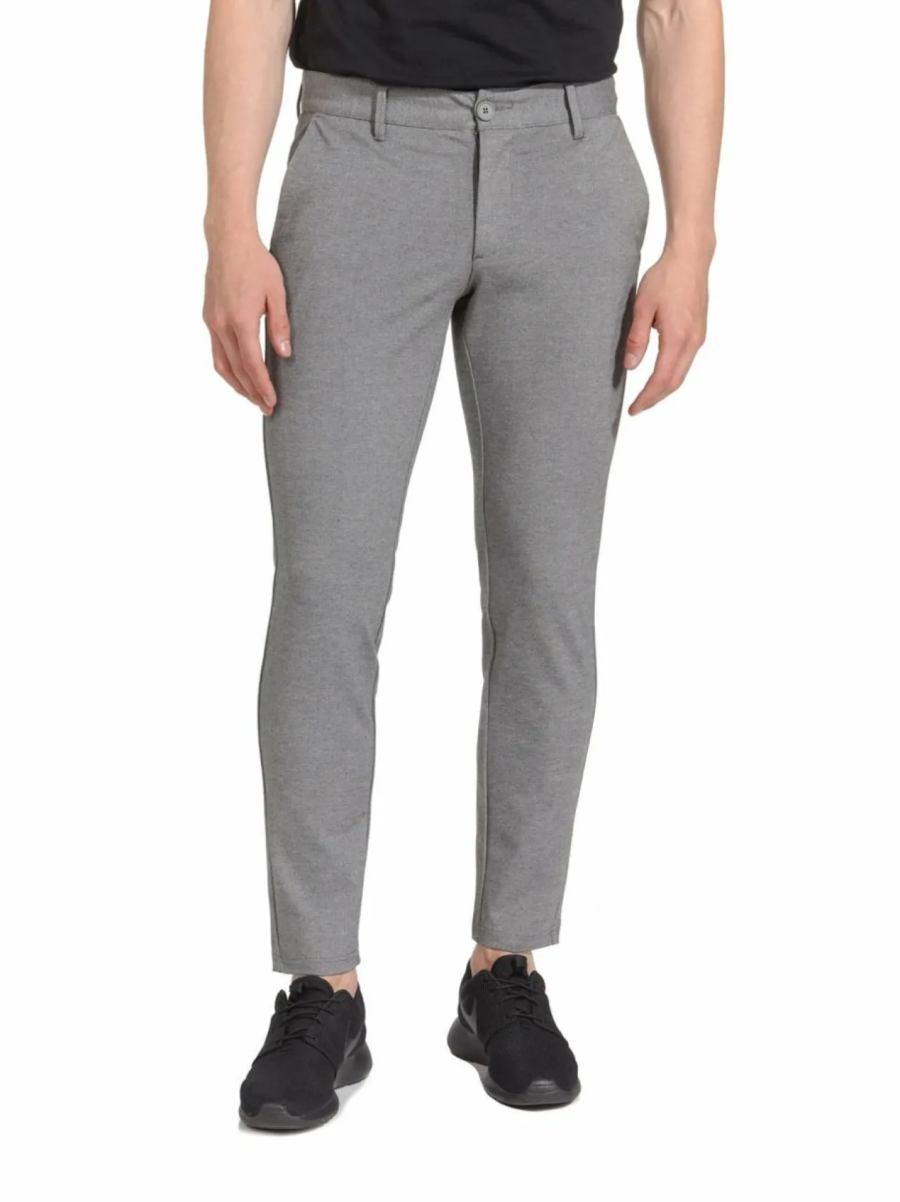 Housut<Only & Sons Mark Jersey -chinot MEDIUM GREY MELANGE
