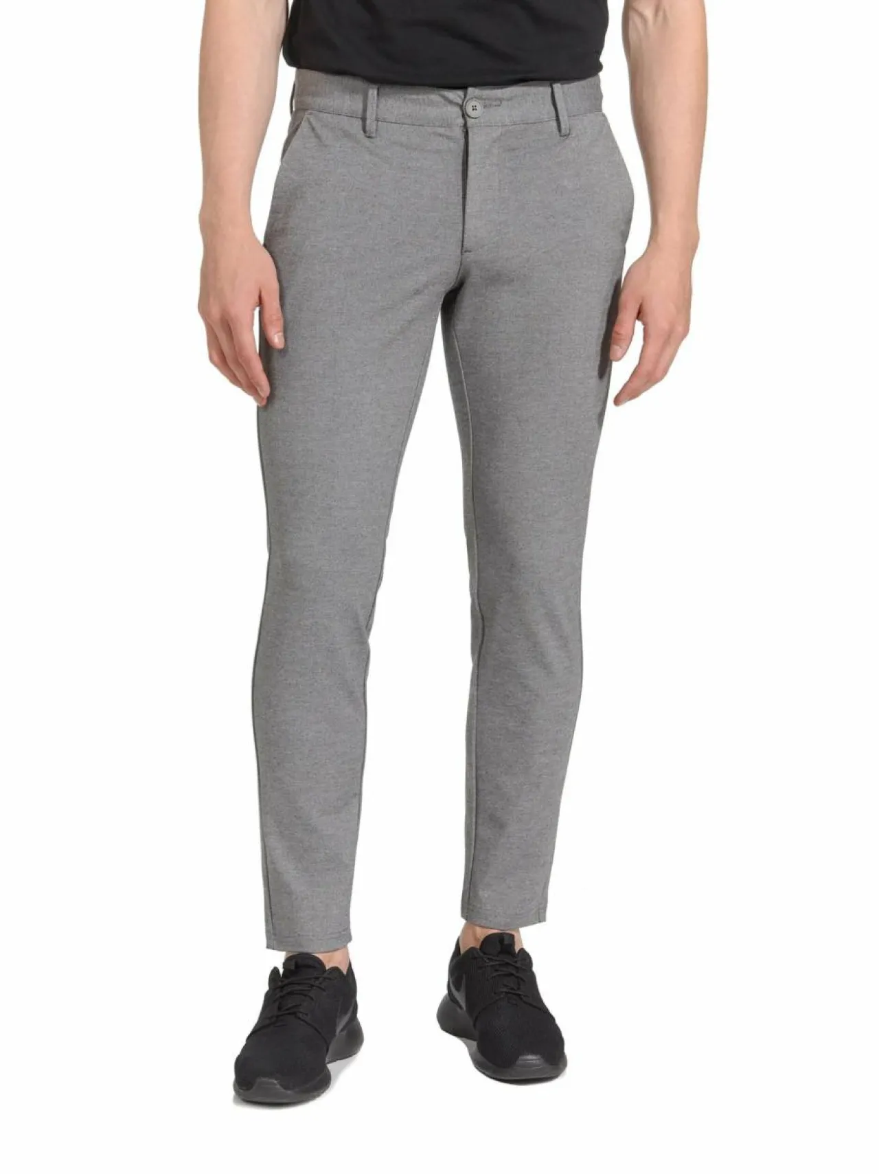 Housut<Only & Sons Mark Jersey -chinot MEDIUM GREY MELANGE