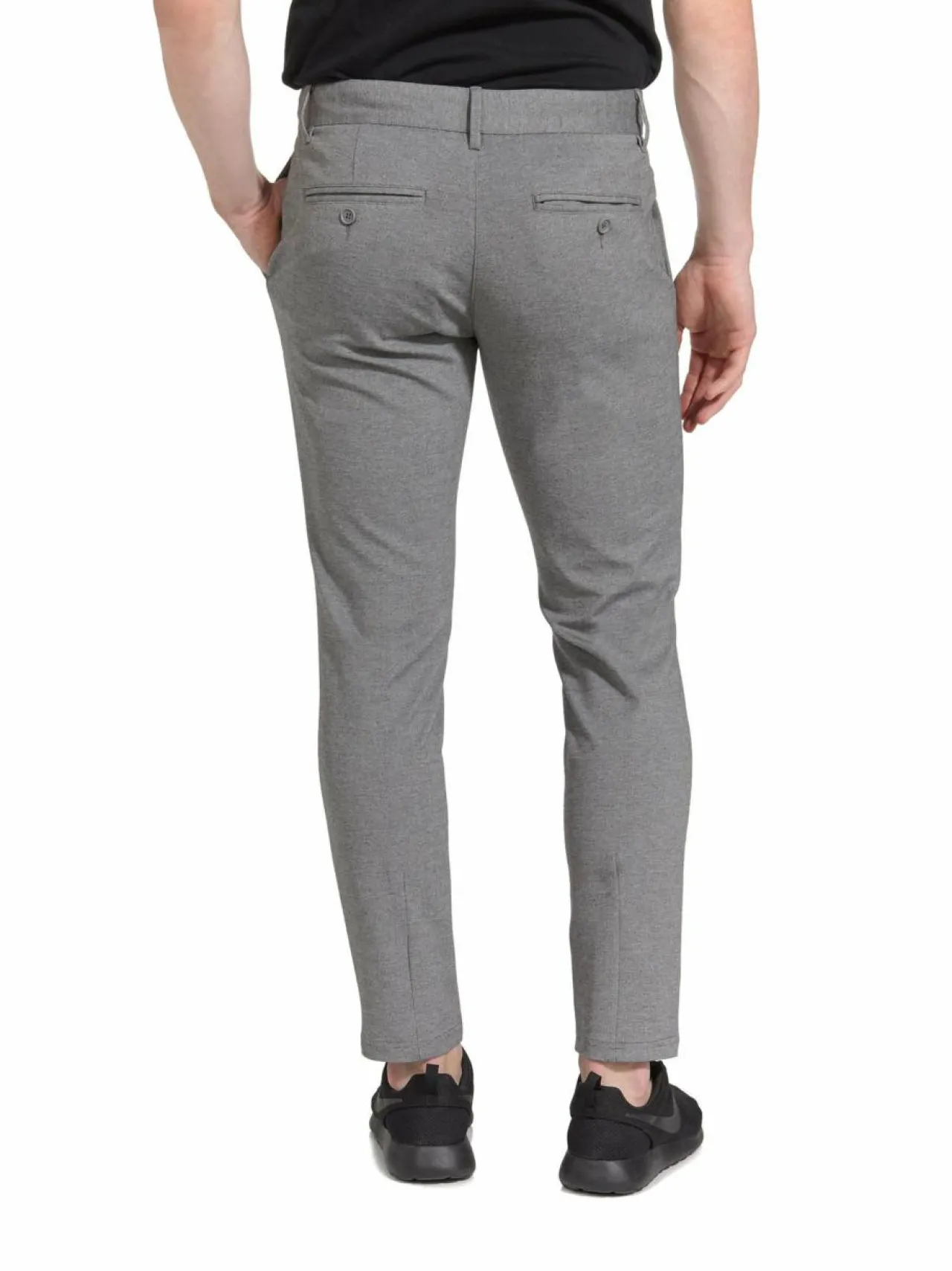 Housut<Only & Sons Mark Jersey -chinot MEDIUM GREY MELANGE