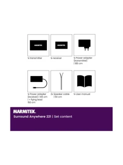 Marmitek Surround Anywhere 221 langaton vahvistin kaiuttimille^ Audio