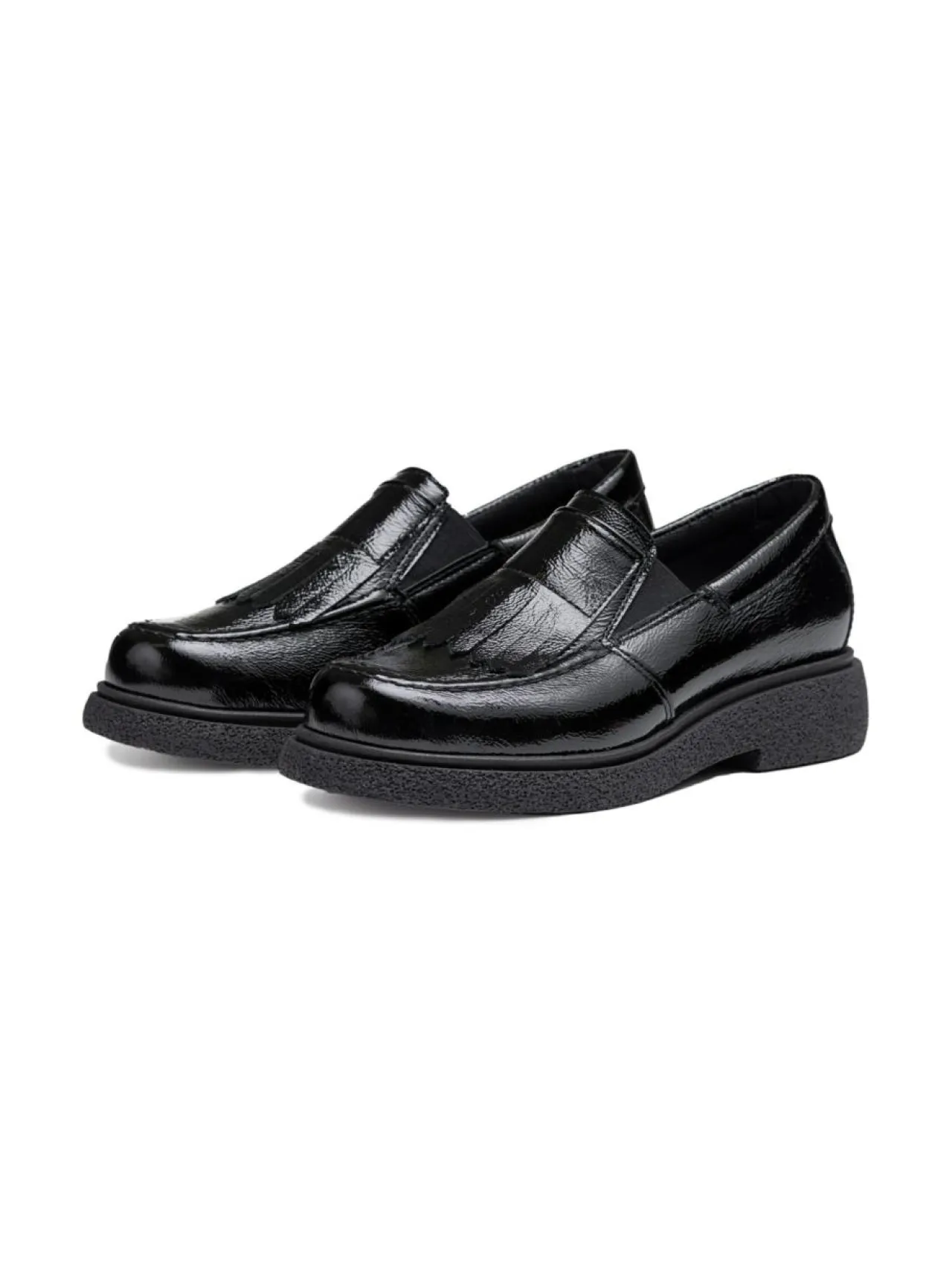 Kävelykengät & Loaferit<Pomar MATARA Naisten loaferit BLACK LACK/BLACK SOLE