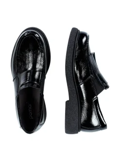 Kävelykengät & Loaferit<Pomar MATARA Naisten loaferit BLACK LACK/BLACK SOLE