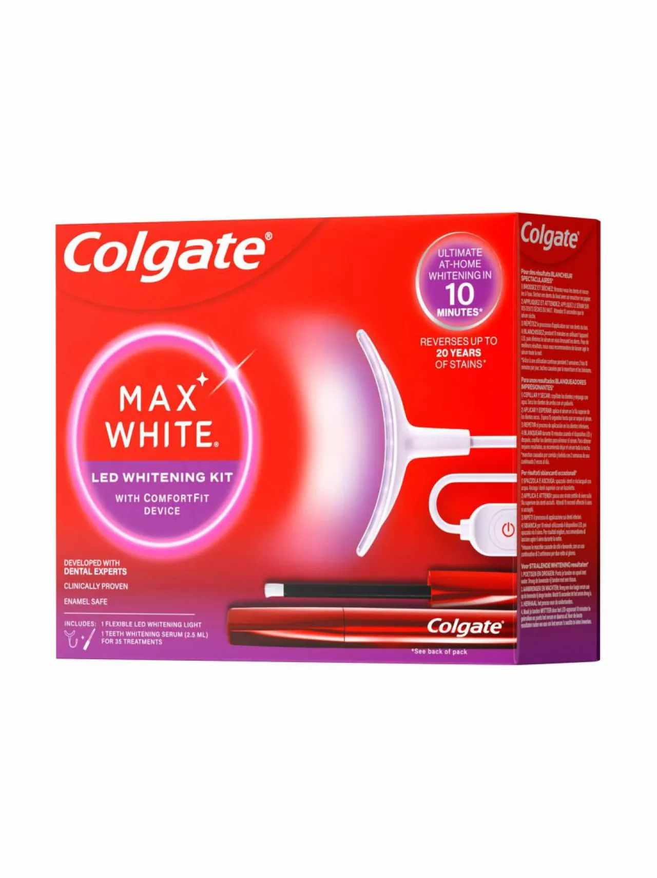 Erikoistuotteet<Colgate Max White Ultimate ComfortFit LED -valkaisulaite