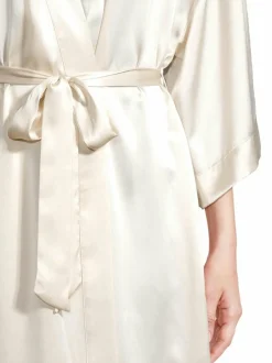 Yö- & Oloasut<Stockmann Silk Maya-silkkiaamutakki CHAMPAIGNE BEIGE