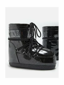 Talvikengät<Moon Boot MB Icon Low Glitter -talvikengät N001 BLACK