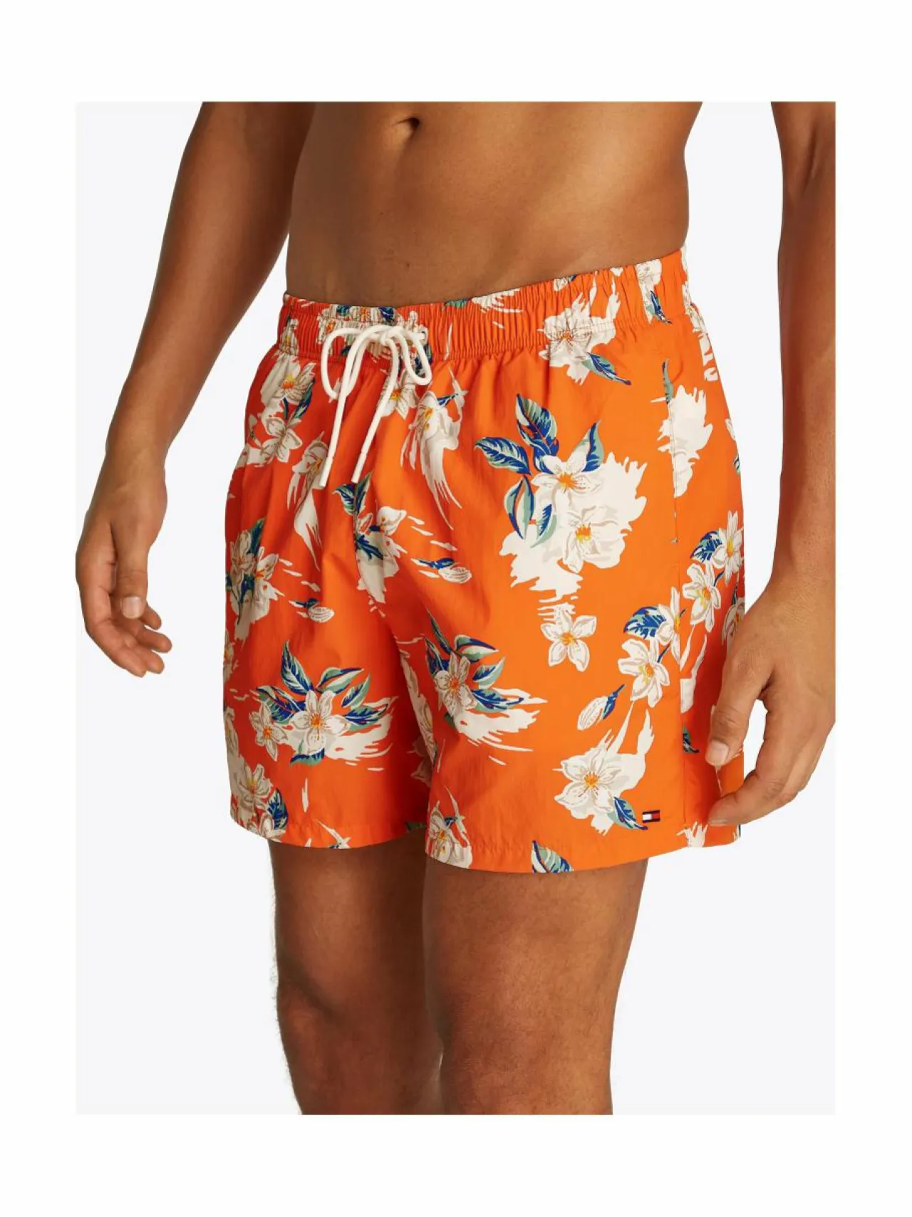 Uimahousut<Tommy Hilfiger Medium Drawstring Print -uimashortsit 0JQ TROPICAL FLORAL BRILLIANT ORANGE