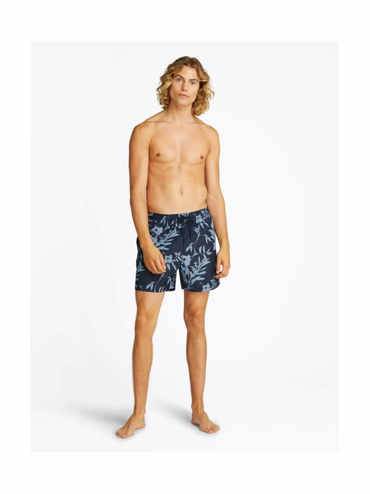 Uimahousut<Tommy Hilfiger Medium Drawstring Print -uimashortsit 0G0 FLORAL TROPIC AOP DESERT SKY