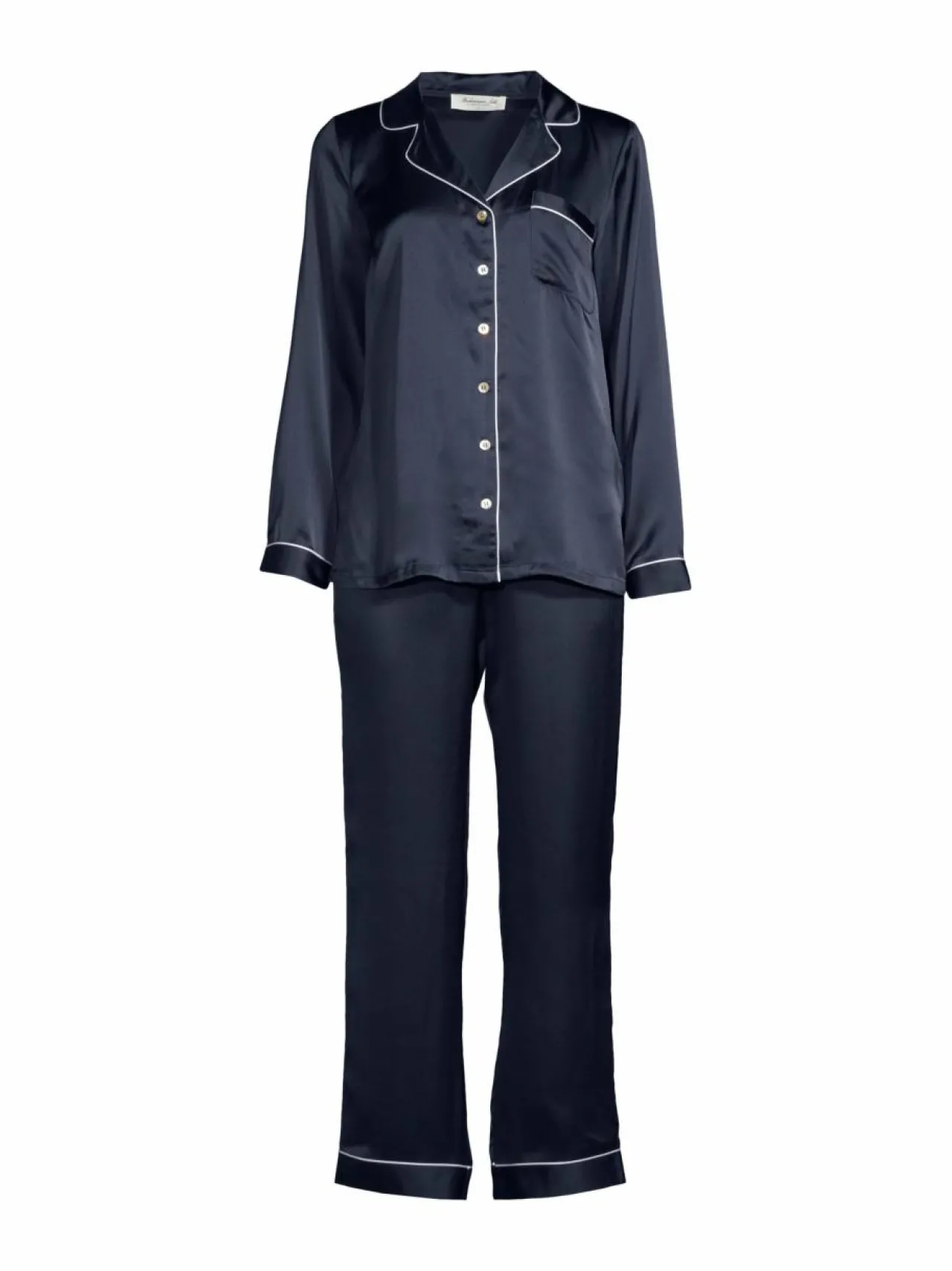 Yö- & Oloasut<Stockmann Silk Mercia-silkkipyjamasetti, lahjapakkauksessa NAVY