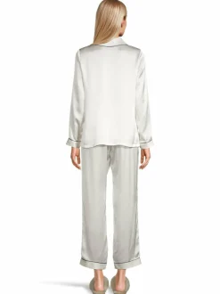 Yö- & Oloasut<Stockmann Silk Mercia-silkkipyjamasetti, lahjapakkauksessa WHITE