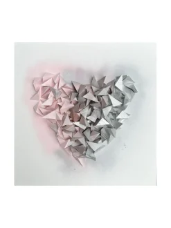 Annika Salmi Art Metallic heart 60x60 akustiikkateos^ Taulut & Julisteet