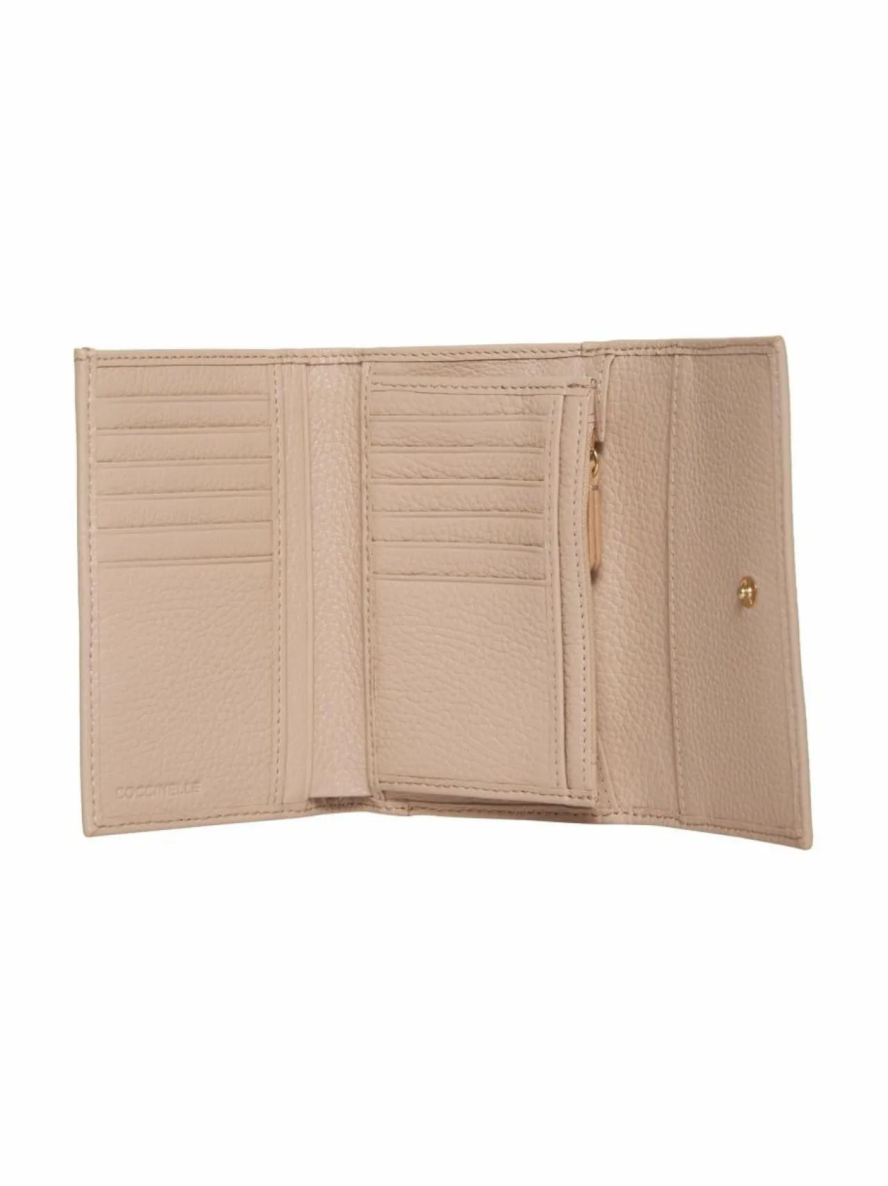Lompakot & Kotelot<Coccinelle Metallic Soft Flap -nahkalompakko N12 NUDE