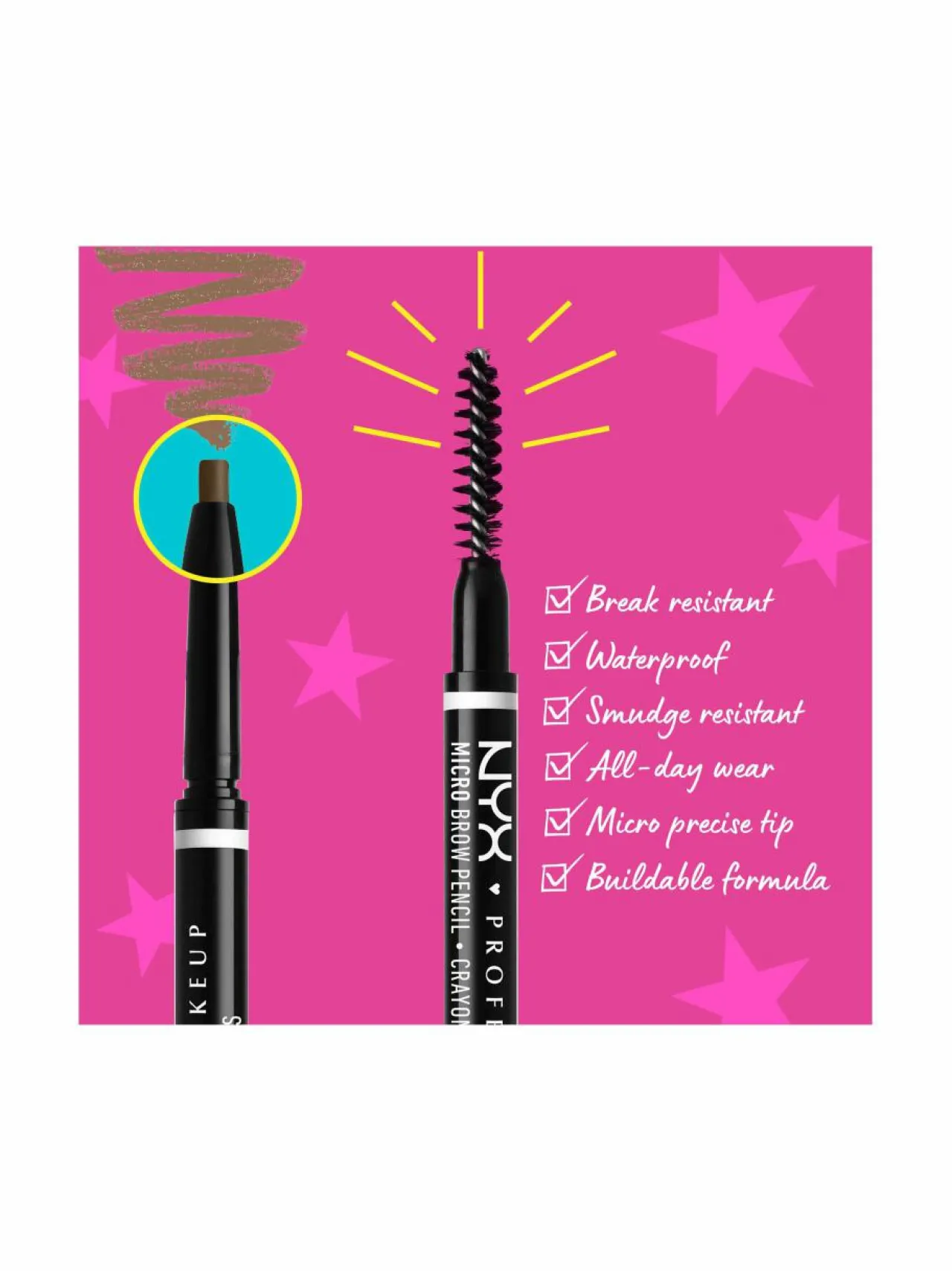 Silmät<NYX Professional Makeup Micro Brow Pencil -kulmakynä