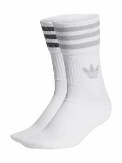 Urheiluasusteet<adidas Originals Mid-Cut Glitter Crew -sukat 2-pack HC9561 WHITE/GRETWO/BLACK