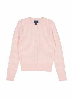 Neuleet<Polo Ralph Lauren Mini Cable -palmikkoneuletakki HINT OF PINK