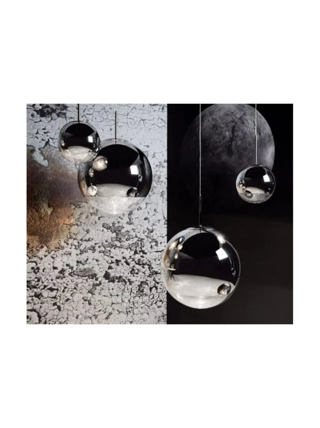 Kattovalaisimet<Tom Dixon Mirror Ball Led -riippuvalaisin KROMI