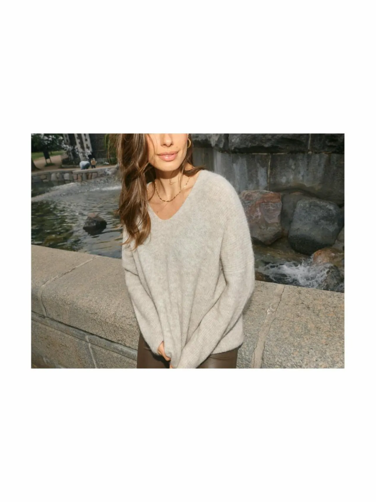 Neuleet<MOS MOSH MMThora-villasekoiteneule 174 FEATHER GRAY