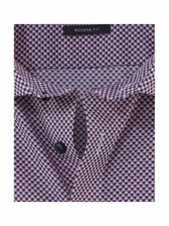 Paidat<Olymp Modern Fit Cotton -printtikuvioitu kauluspaita 35 ROT