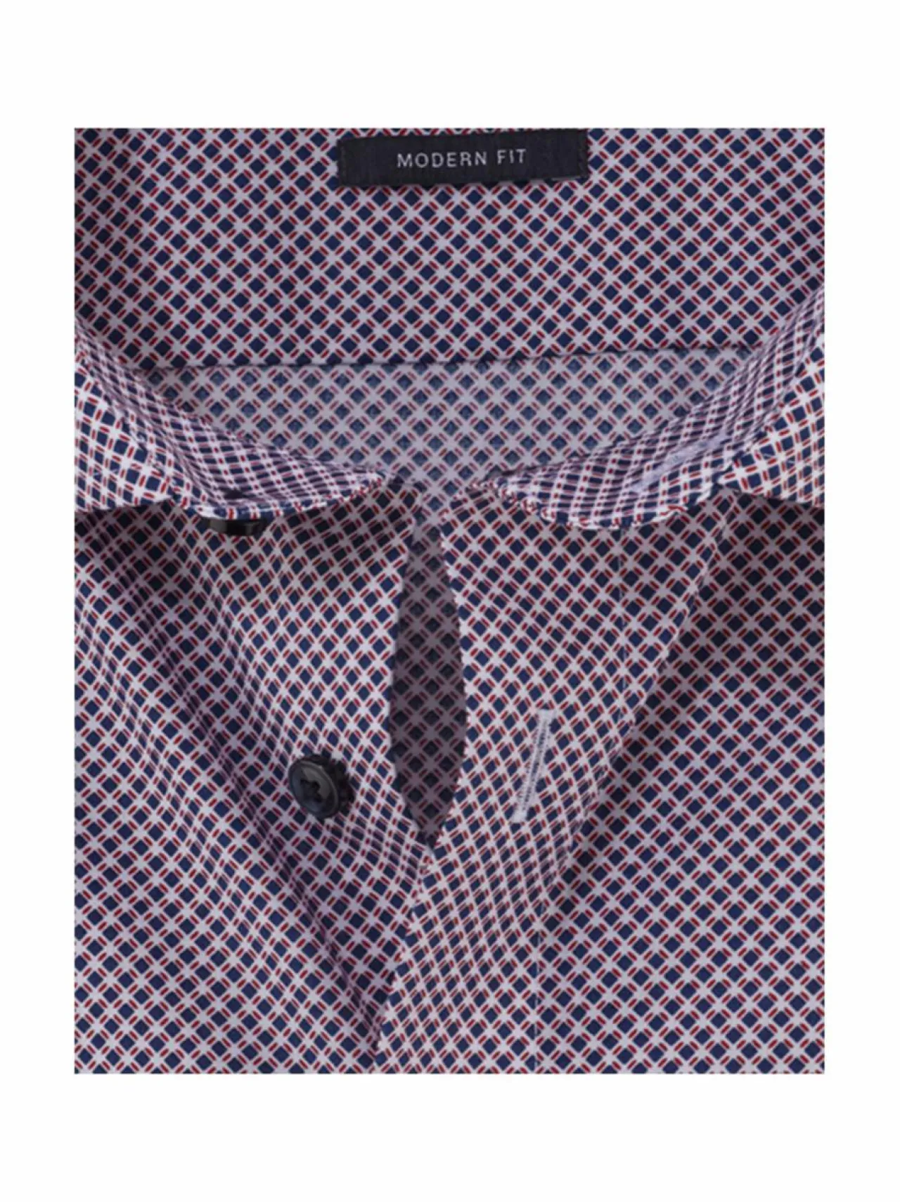 Paidat<Olymp Modern Fit Cotton -printtikuvioitu kauluspaita 35 ROT