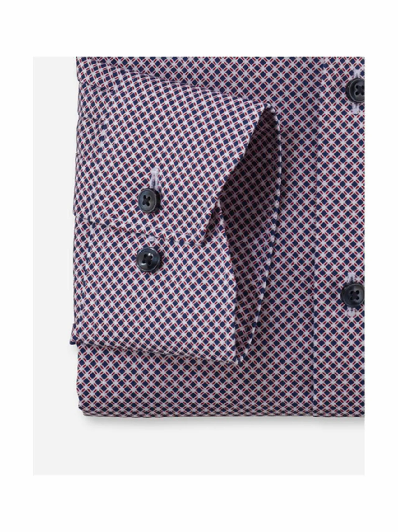 Paidat<Olymp Modern Fit Cotton -printtikuvioitu kauluspaita 35 ROT
