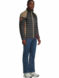 Takit<Wellensteyn Mol Racing -kevyttoppatakki BLACK/DARKSAND/DARKRED