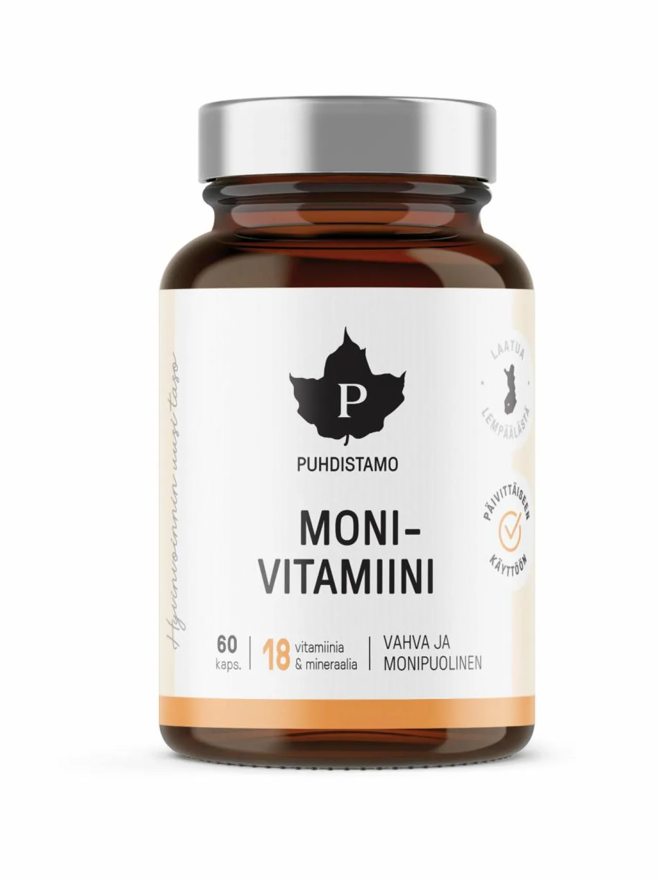 Puhdistamo Monivitamiini -ravintolisä, 60 kaps^ Vitamiinit