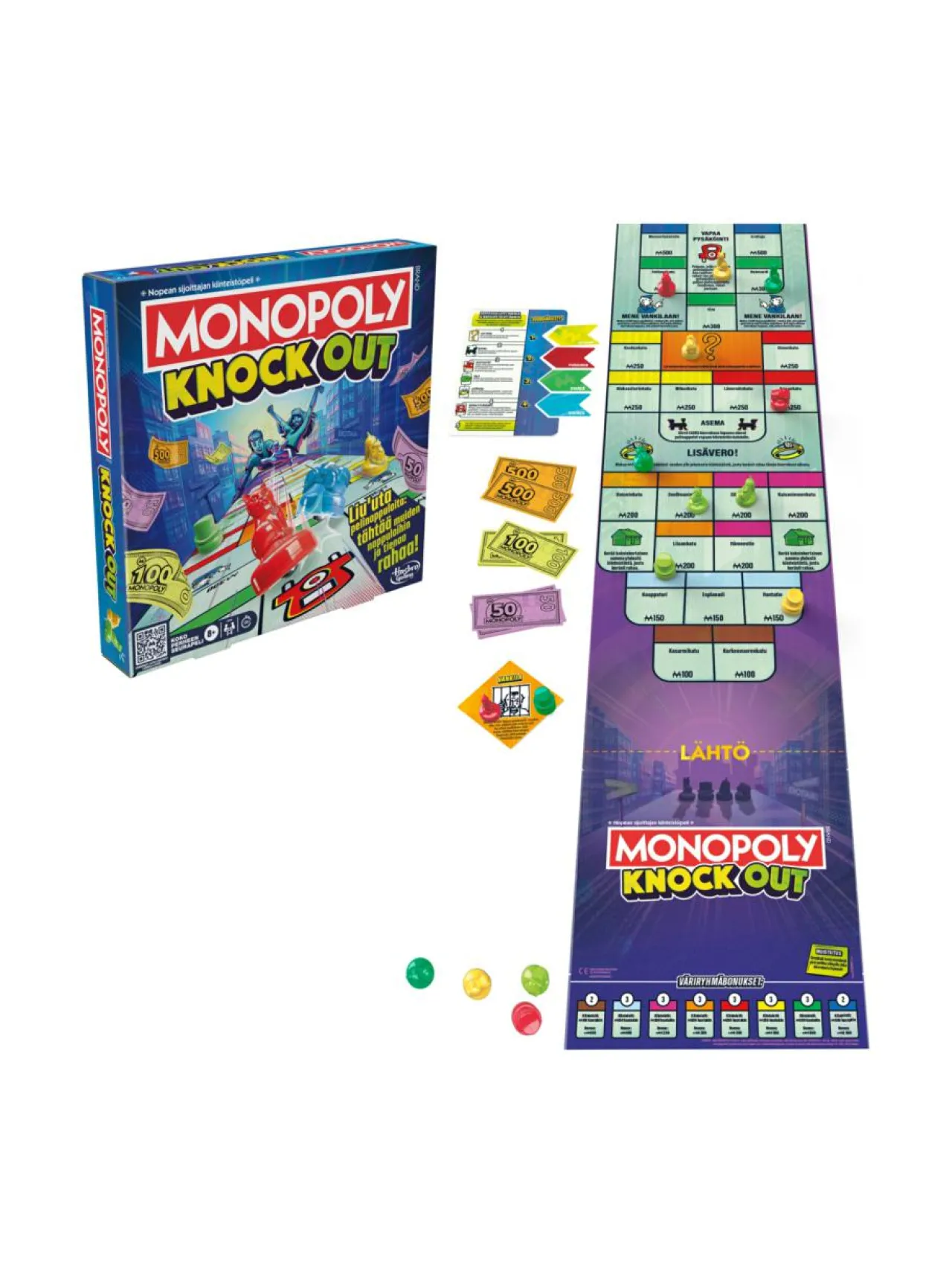 Pelit<MONOPOLY Lautapeli Knockout (suomenkielinen)
