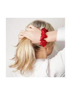 Upcycle with Jing Mulberry Silk Scrunchie -hiusdonitsi - punainen^ Hiustarvikkeet