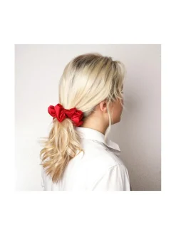 Upcycle with Jing Mulberry Silk Scrunchie -hiusdonitsi - punainen^ Hiustarvikkeet