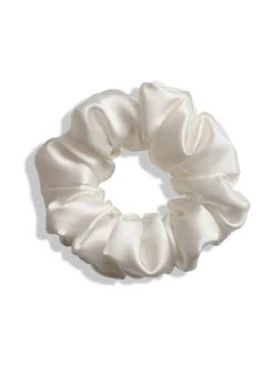 Upcycle with Jing Mulberry Silk Scrunchie -hiusdonitsi - valkoinen^ Hiustarvikkeet