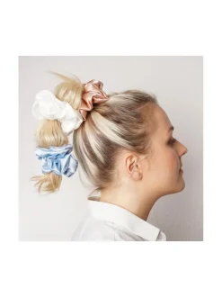 Upcycle with Jing Mulberry Silk Scrunchie -hiusdonitsi - vaaleansininen^ Hiustarvikkeet