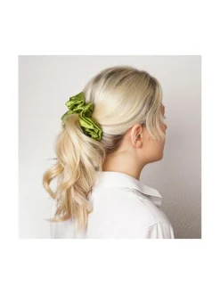 Upcycle with Jing Mulberry Silk Scrunchie -hiusdonitsi - vihreä^ Hiustarvikkeet
