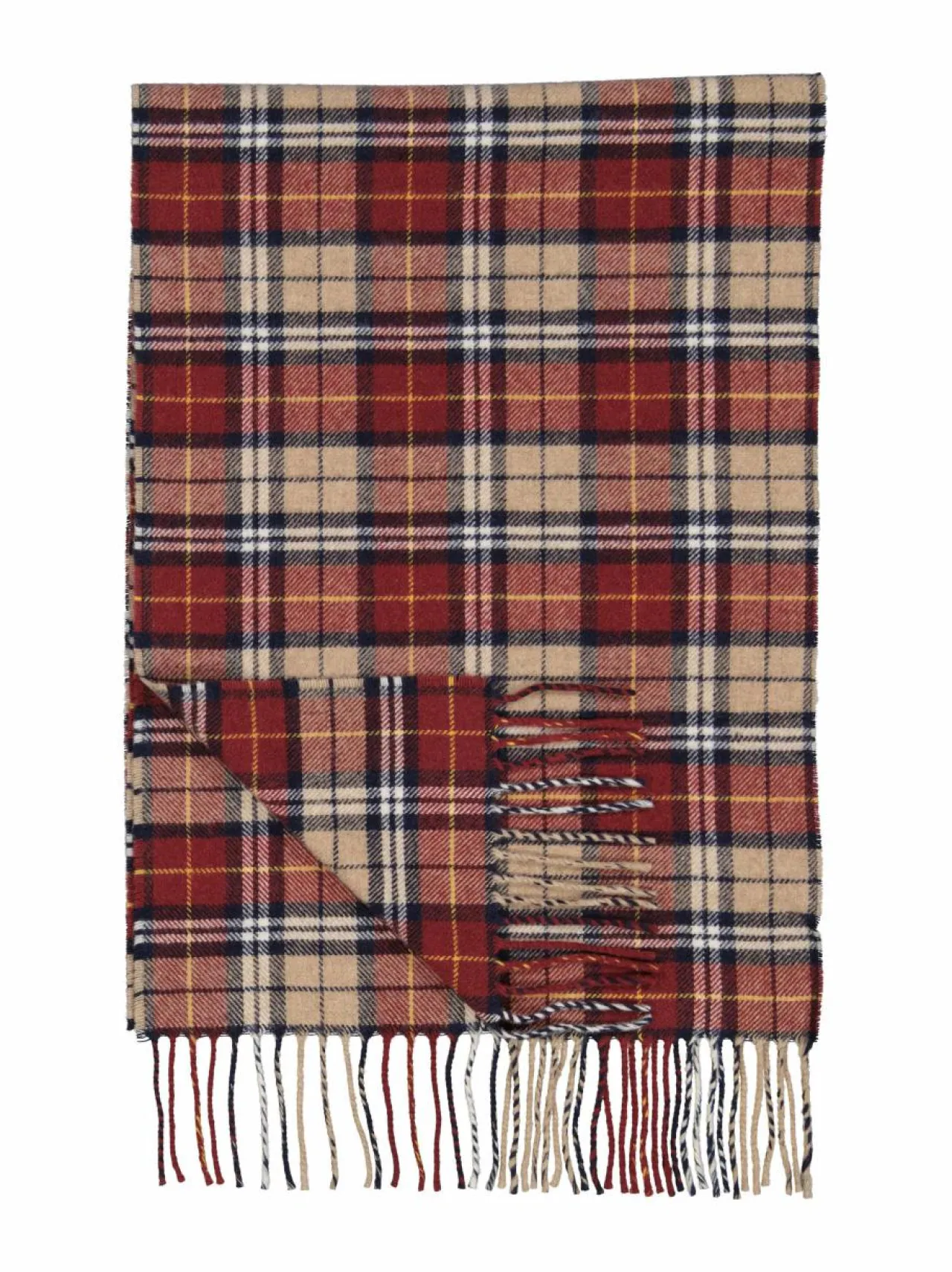 Huivit & Kaulaliinat<GANT Multi Check -villahuivi 604 PLUMPED RED