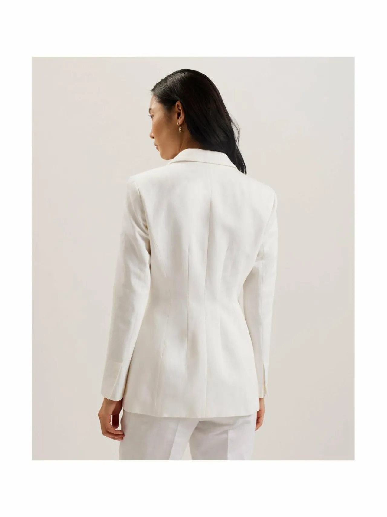 Bleiserit & Jakut<Ted Baker London Musub- puuvilla-pellavableiseri WHITE