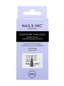 Kynnet<NAILS INC NAILPURE Longwear Top Coat 10 free -hellävarainen päällyslakka 14ml