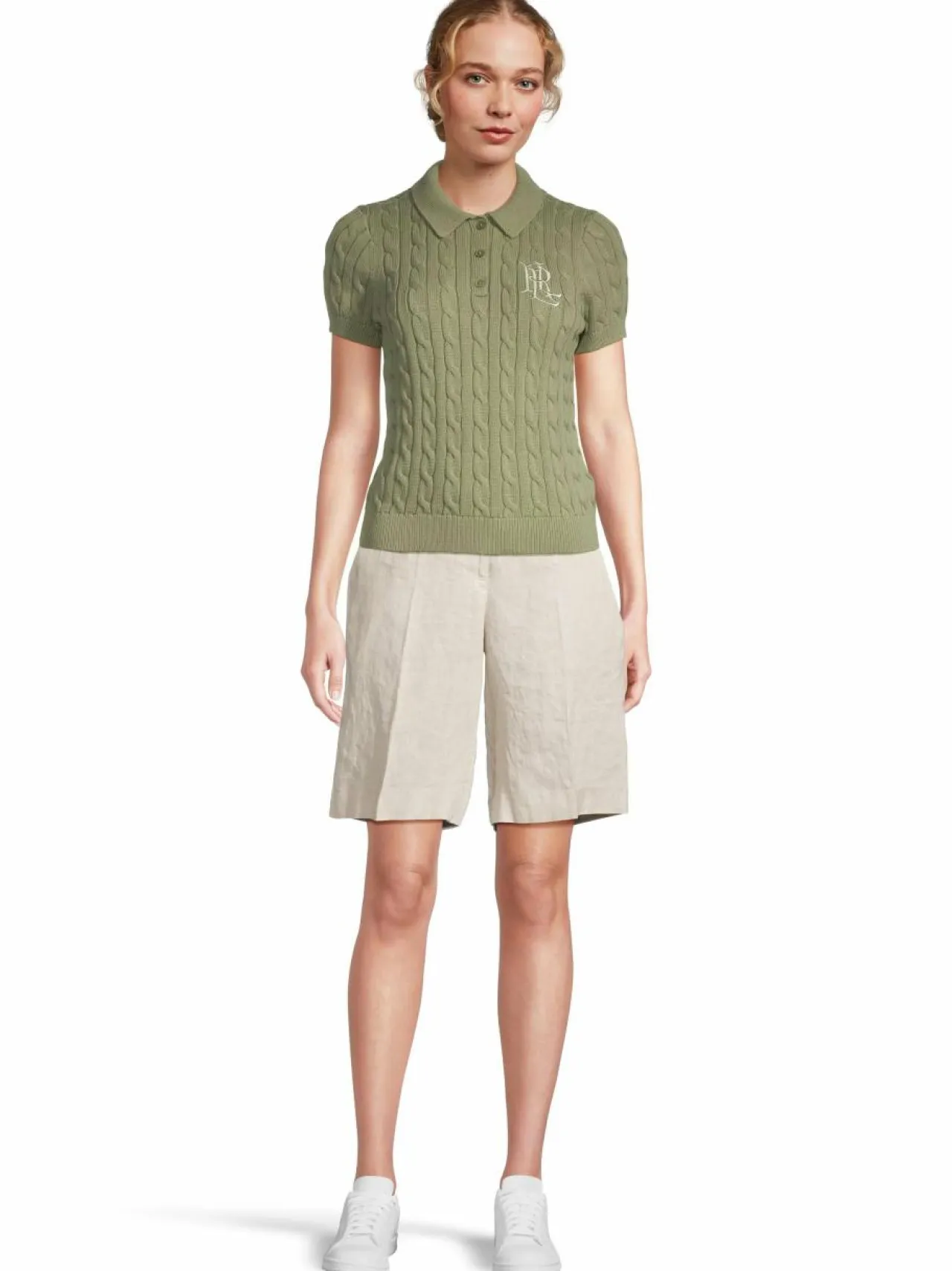 Neuleet<Lauren Ralph Lauren Natrissa-neulepusero SAGE GREEN
