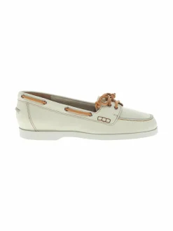 Kävelykengät & Loaferit<ATP ATELIER Nesso Boat -kengät 1069 BIANCO/CONTRAST STITCH
