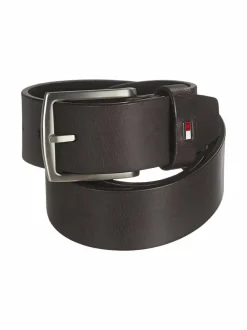 Vyöt<Tommy Hilfiger New Denton -nahkavyö TUMMANRUSKEA