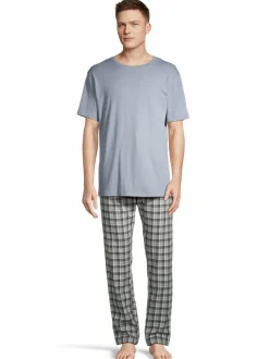 Pyjamat & Kylpytakit<CONSTRUE New Haven -pyjama 2-osainen GREY MEL. CHECK/LT. BLUE