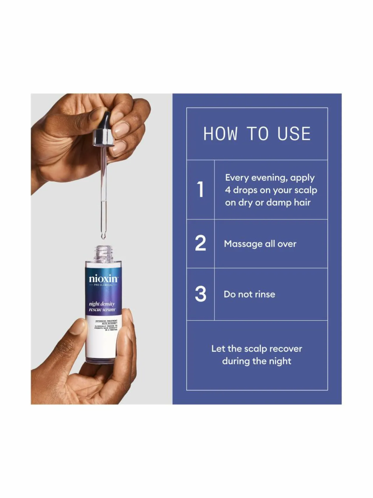 Nioxin Night Density Rescue Serum -seerumi, 70ml^ Hiustenhoitotuotteet