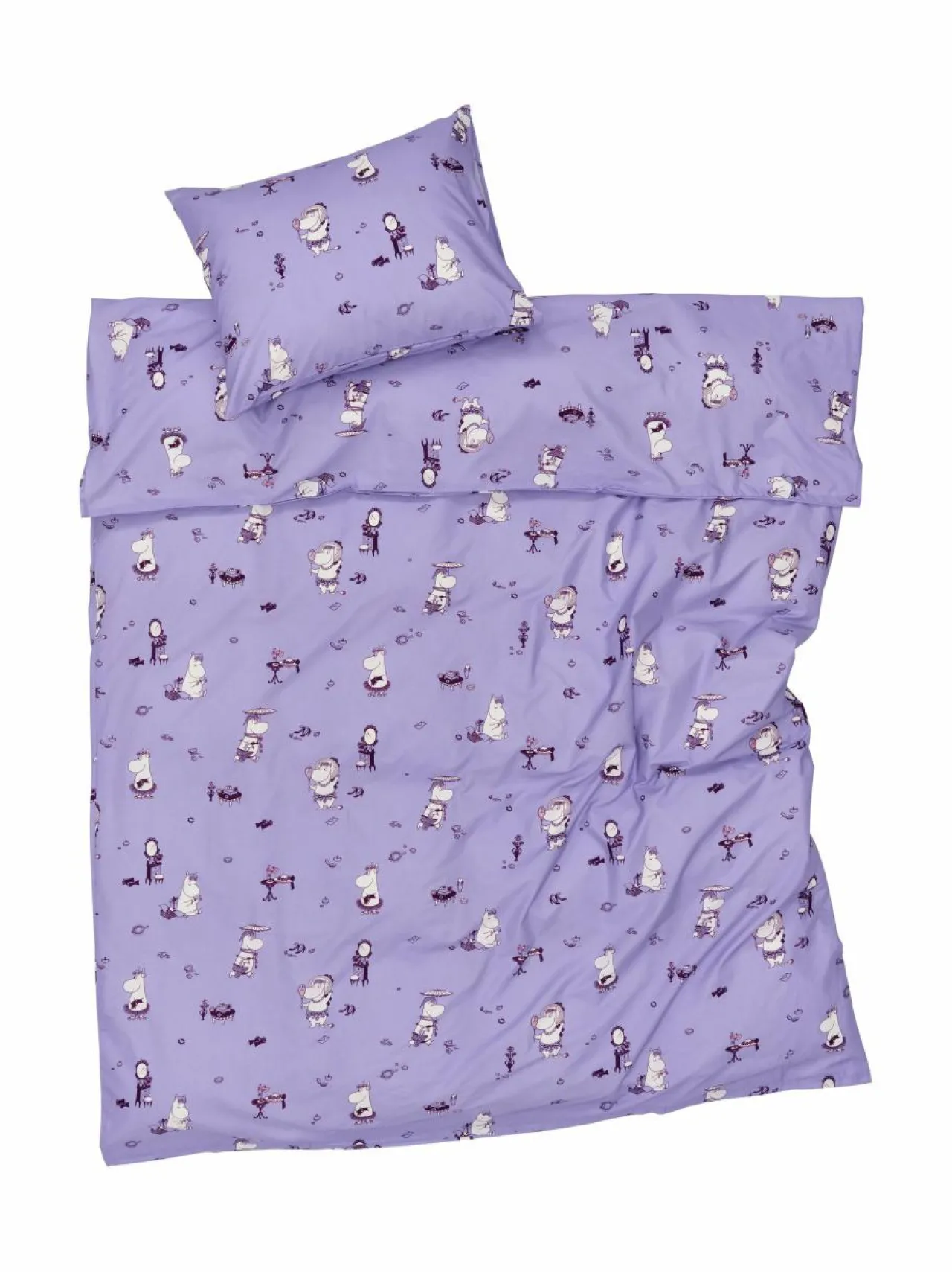 Liinavaatteet<Moomin Arabia Niiskuneiti-pussilakanasetti 150 x 210 cm + 50 x 60 cm MULTICOLOR