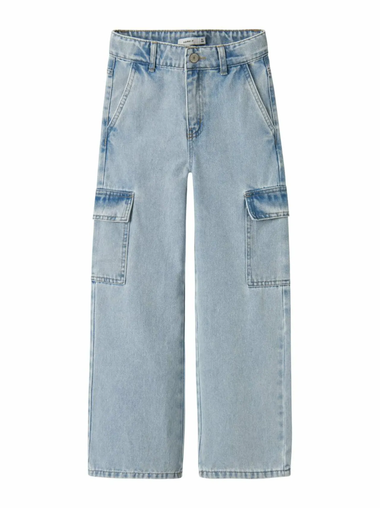 Farkut|Farkut<Name It NkfRose Wide Cargo -farkut LIGHT BLUE BLEACHED DENIM