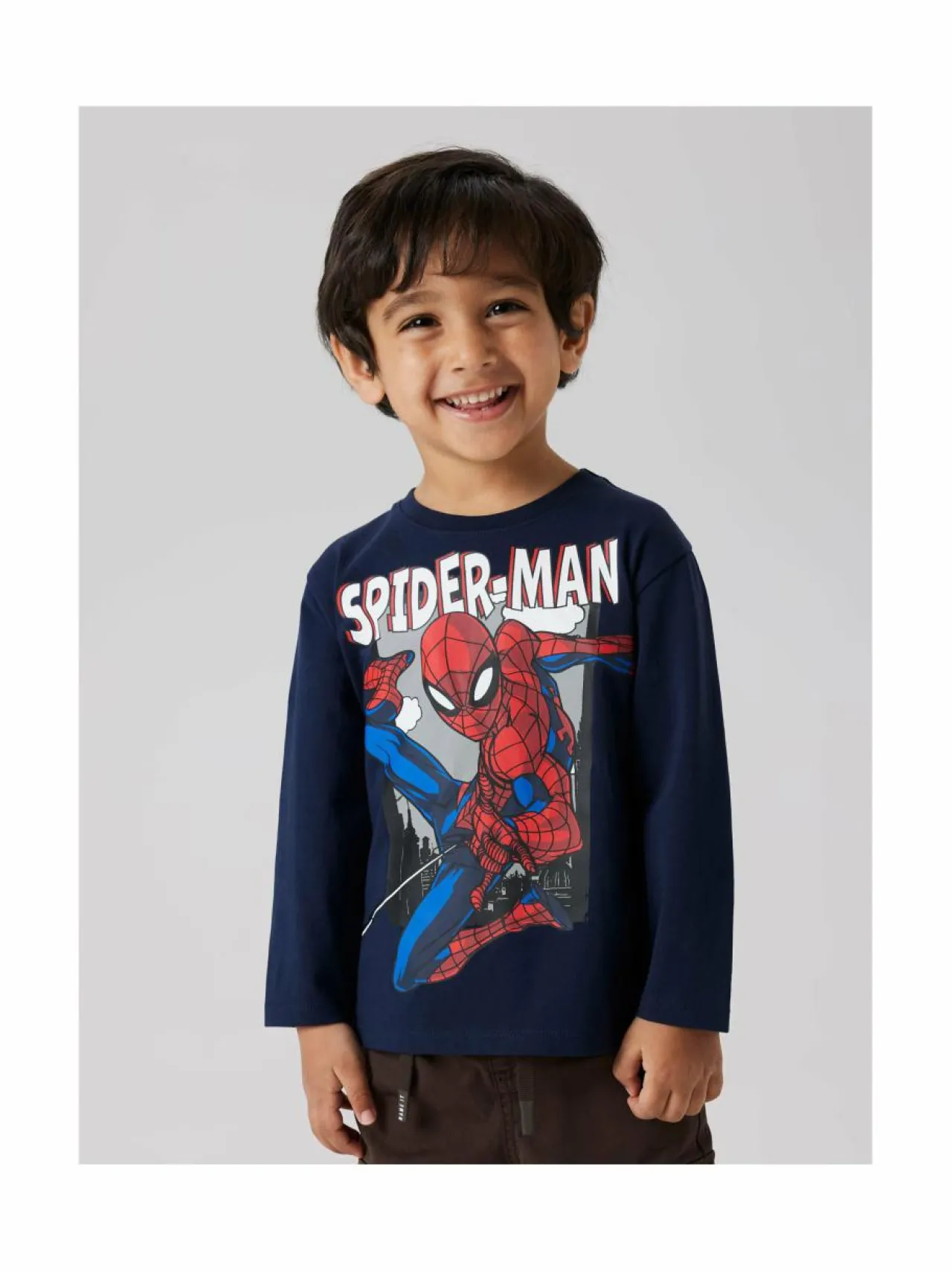 Pitkähihaiset Trikoopaidat<Name It NmmJuice Spiderman-trikoopaita NAVY BLAZER