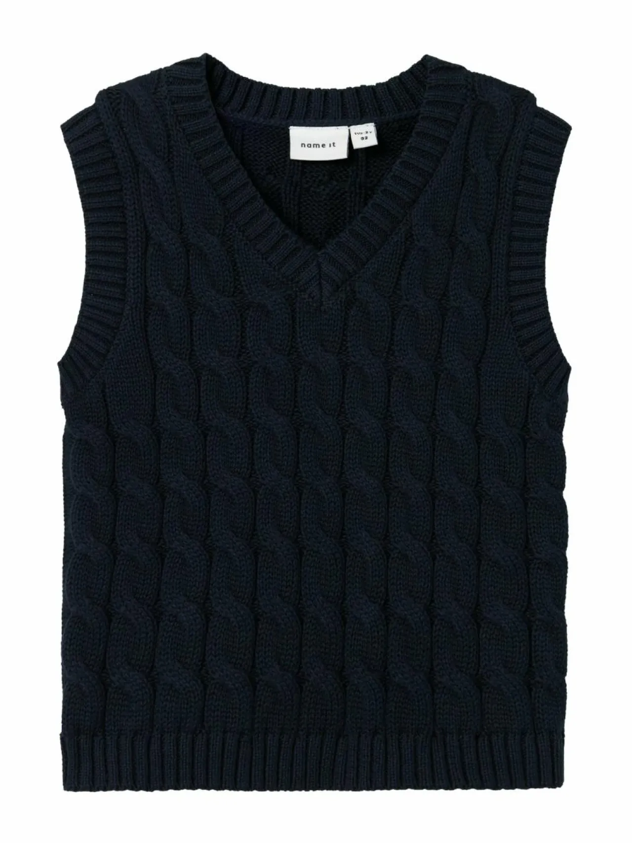 Neuleet<Name It NmmRemon-kaapelineuleliivi DARK SAPPHIRE