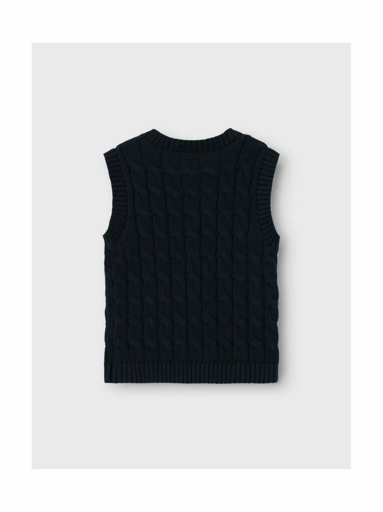 Neuleet<Name It NmmRemon-kaapelineuleliivi DARK SAPPHIRE