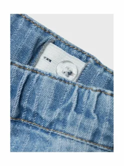 Shortsit<Name It NmmRyan-farkkushortsit LIGHT BLUE DENIM STRIPES:STRIPES