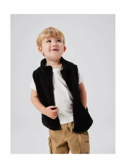 Colleget & Hupparit<Name It NmnLofen Teddy -liivi BLACK