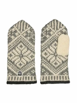 Käsineet<Hestra Nordic Wool -lapaset 350020 GREY / OFFWHITE