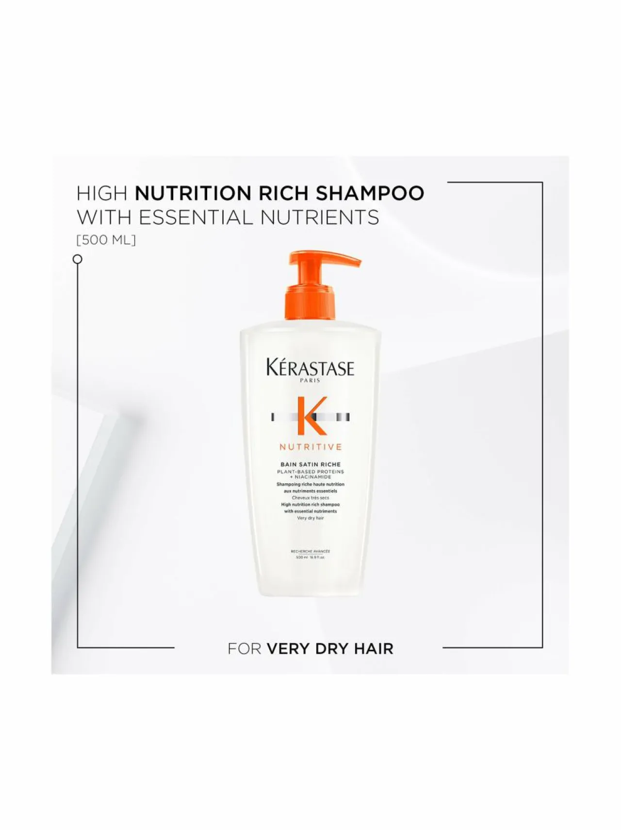 Hiustenhoitotuotteet<Kerastase Nutritive Bain Riche -intentiivisesti ravitseva shampoo, 500ml