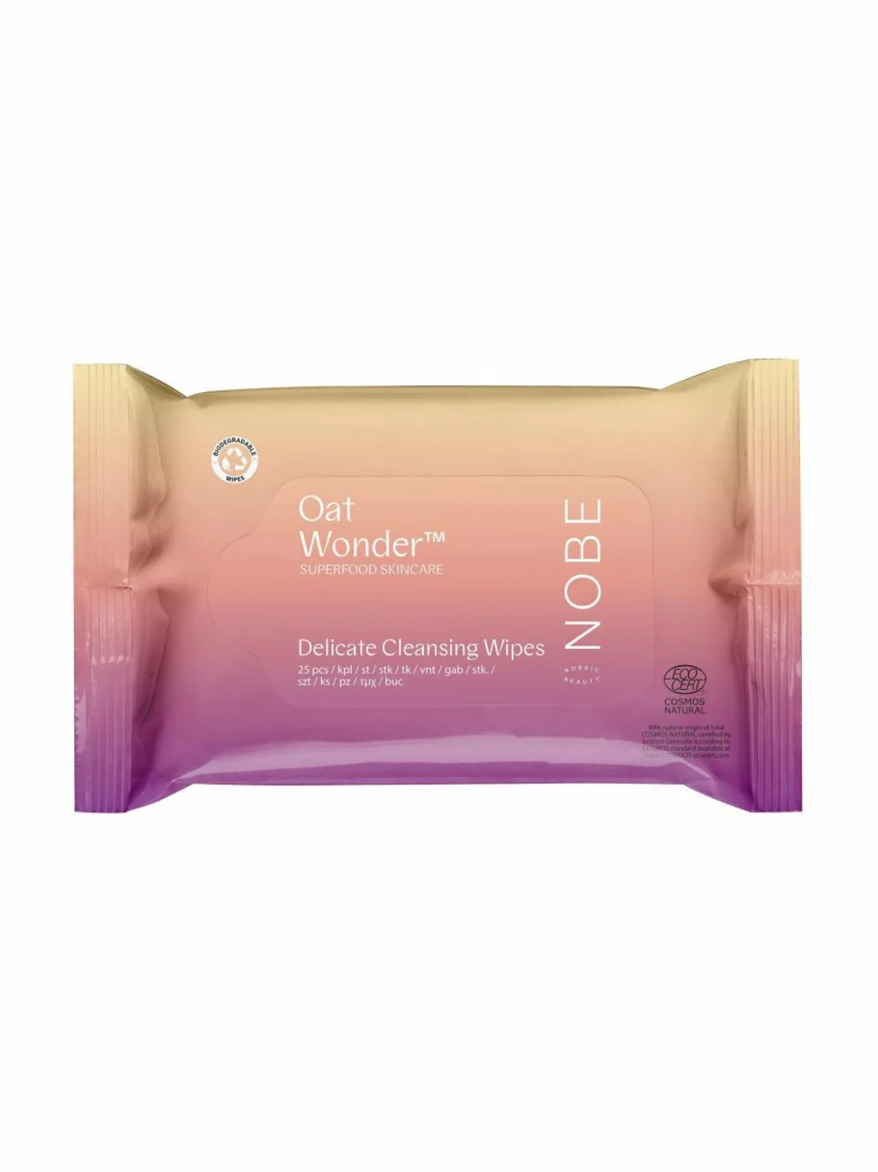 Kasvojenhoito<NOBE Nordic Beauty Oat Wonder® Delicate Cleansing Wipes -puhdistusliinat