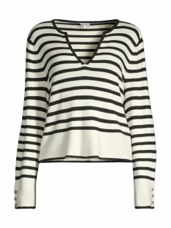 Neuleet<Object ObjViva-neulepusero SANDSHELL STRIPES:BLACK